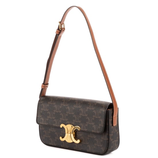 Celine Classic Claude Triomphe Small en Brown Lienzo recubierto - Image 2