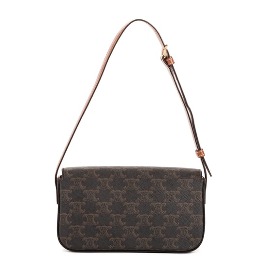 Celine Classic Claude Triomphe Small en Brown Lienzo recubierto - Image 5