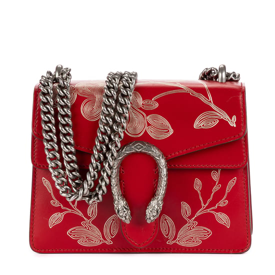 Gucci Limited Edition Chinese New Year Dionysus Mini en Red Cuero de ternero - Image 1