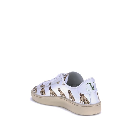 Zapatillas bajas de piel de ternero blanca Bos Taurus de Valentino Garavani - Image 3
