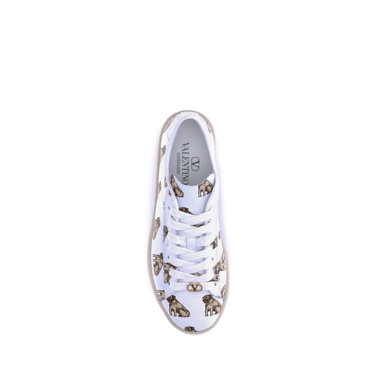 Zapatillas bajas de piel de ternero blanca Bos Taurus de Valentino Garavani - Image 4