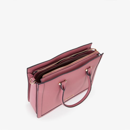 Bolso de mano para mujer de poliuretano Mario Valentino Rosa - Image 4