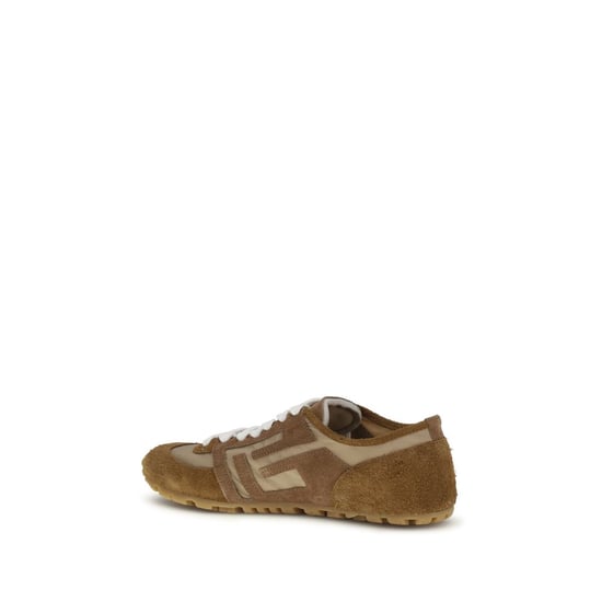 Zapatillas atléticas Balmain de cuero de ternera beige Bos Taurus - Image 3