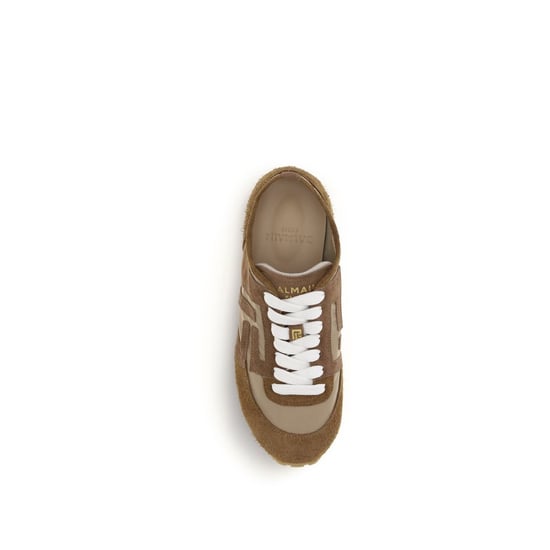 Zapatillas atléticas Balmain de cuero de ternera beige Bos Taurus - Image 4