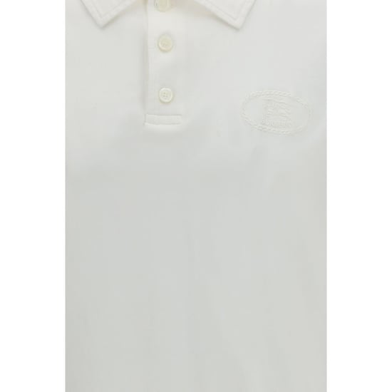 Camisa Polo de Algodón Blanca Burberry - Image 3