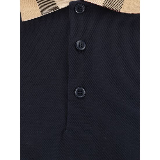 Camisa Polo de Algodón Azul Burberry - Image 3