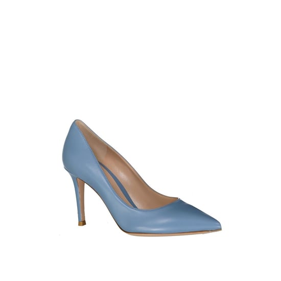 Zapatos de tacón alto de cuero azul Gianvito Rossi - Image 2