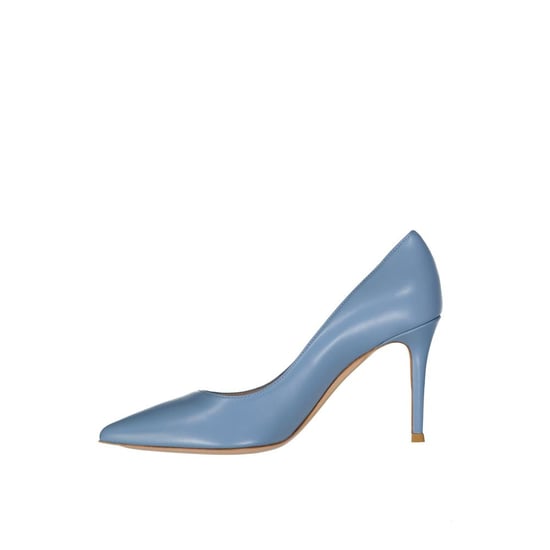 Zapatos de tacón alto de cuero azul Gianvito Rossi - Image 3