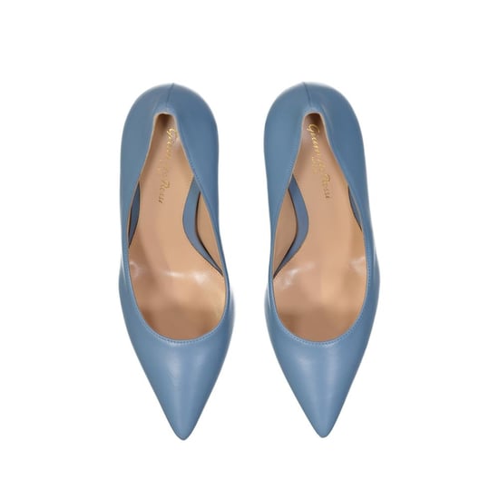Zapatos de tacón alto de cuero azul Gianvito Rossi - Image 4