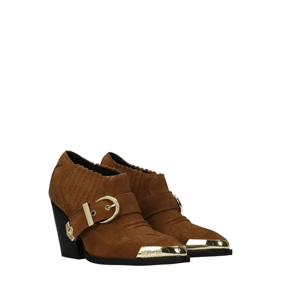 Botas de tobillo de cuero marrón Versace Jeans - Image 2