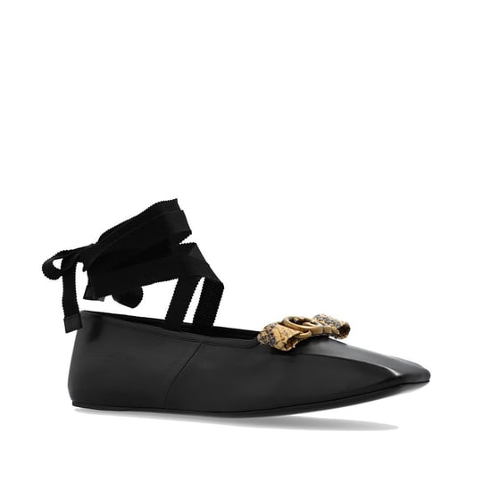 Bailarinas de piel de ternera negra Gucci - Image 2