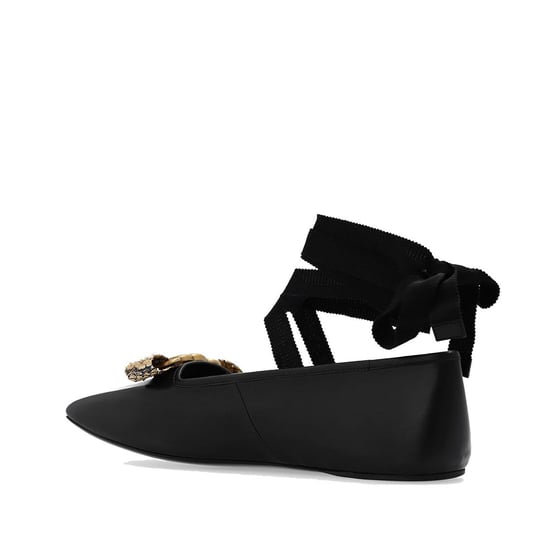 Bailarinas de piel de ternera negra Gucci - Image 3