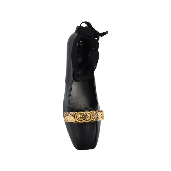 Bailarinas de piel de ternera negra Gucci - Image 4