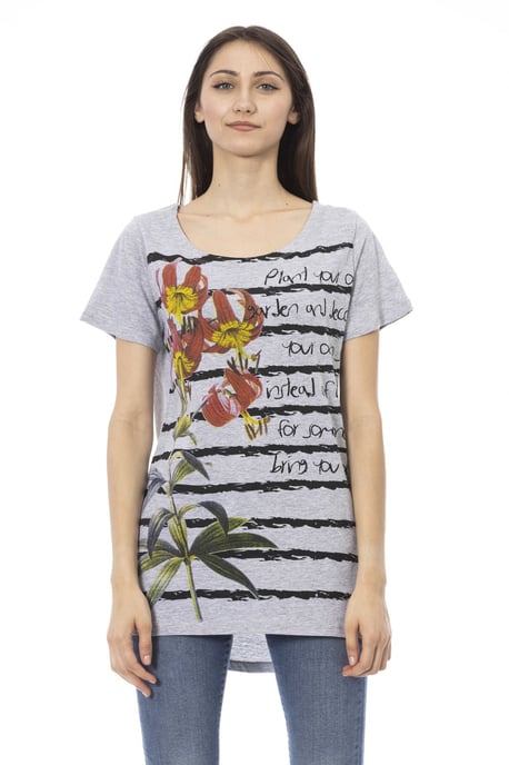 Camiseta de algodón gris Trussardi - Image 1