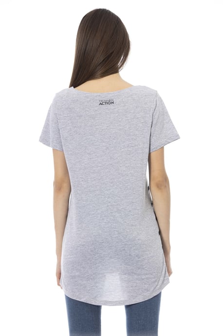 Camiseta de algodón gris Trussardi - Image 3