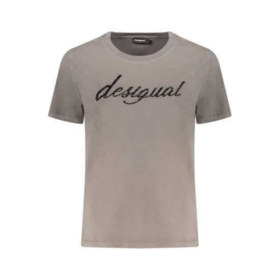 Camiseta de algodón para mujer Desigual Grigio - Image 1