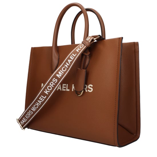 Bolso de mano de cuero marrón Michael Kors - Image 2