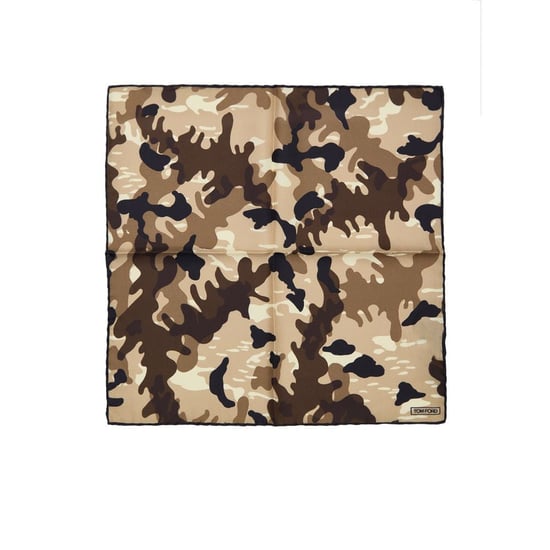 Pañuelo de bolsillo de seda beige Tom Ford - Image 1
