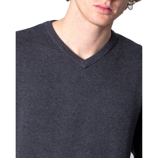 Cuello en V de punto básico - negro - Image 3