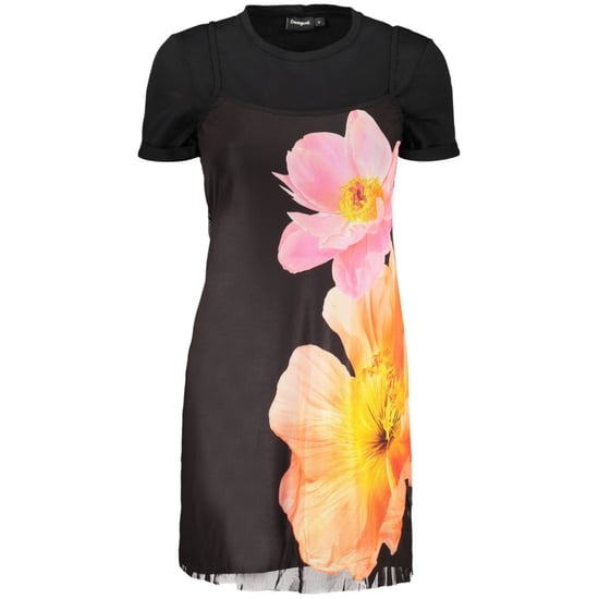 Vestido de mujer de algodón negro Desigual - Image 1