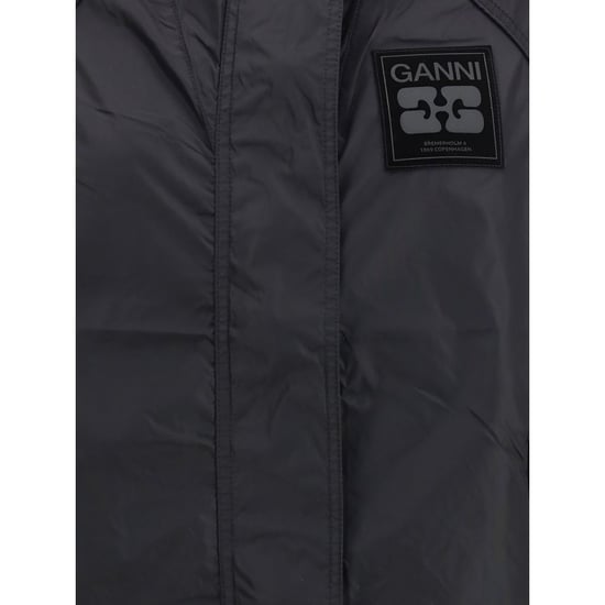 Chaqueta de nylon negra Ganni - Image 3