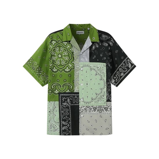 Camisa de Algodón Bicolor de Manga Corta Kenzo - Image 1