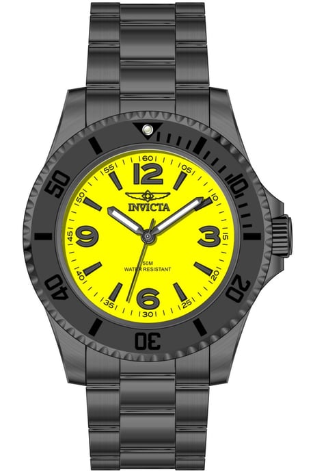 Invicta Specialty 69718 Reloj de Hombre - Movimiento de Cuarzo - Acero Inoxidable con Esfera Amarilla - 40 mm - Image 1