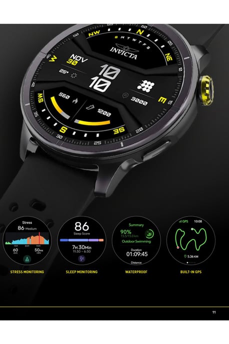 Invicta I-Tech 2 ITECH-001 Reloj de Hombre - Movimiento Smartwatch - Acero Inoxidable con Esfera Negra - 45 mm - Image 6