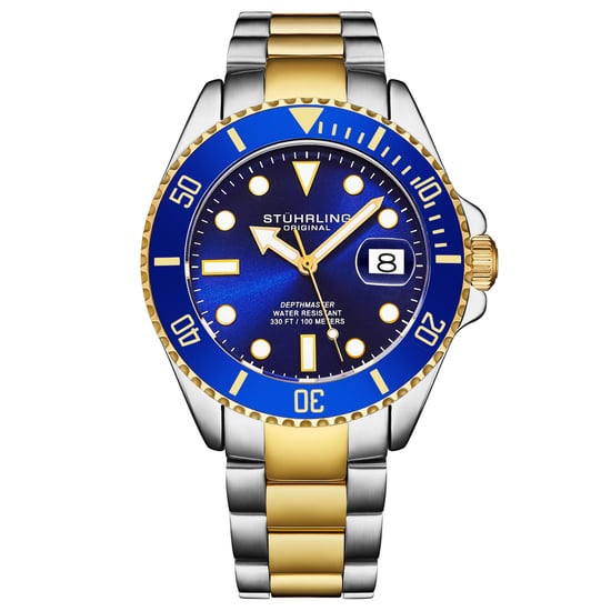 Reloj de buceo Stührling Depthmaster 4055 de cuarzo suizo de 40 mm - Image 1