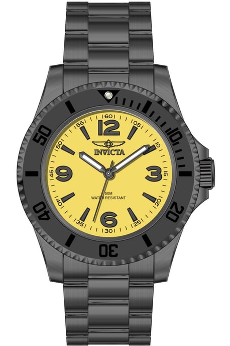 Invicta Specialty 69713 Reloj de Hombre - Movimiento de Cuarzo - Acero Inoxidable con Esfera Amarilla - 40 mm - Image 1