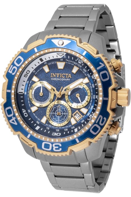 Invicta TI-22 49496 Reloj de Hombre - Movimiento de Cuarzo - Titanio con Esfera Azul - 48 mm - Image 1