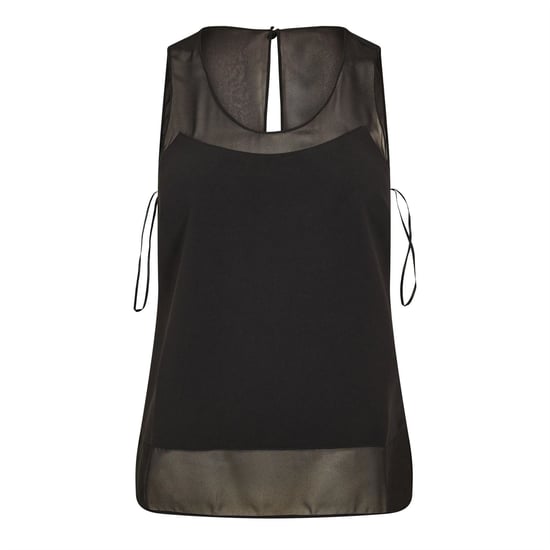 Top sin mangas de mujer Ted Baker con paneles en negro - Image 1