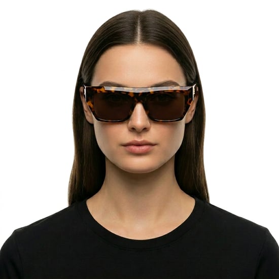 Gafas de sol rectangulares de gran tamaño para mujer PERI052S24PLA0016064 - Image 3