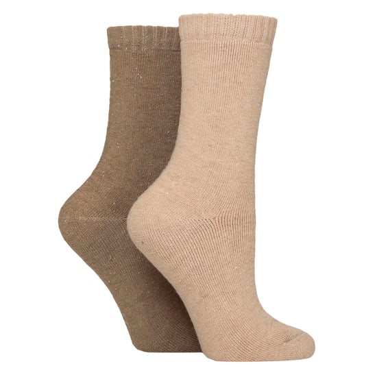 2 Pares de Calcetines Térmicos para Damas | Calcetines de Senderismo de Mezcla de Lana Totalmente Acolchados y Cálidos - Image 1