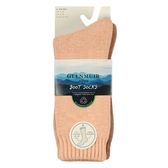 2 Pares de Calcetines Térmicos para Damas | Calcetines de Senderismo de Mezcla de Lana Totalmente Acolchados y Cálidos - Image 2