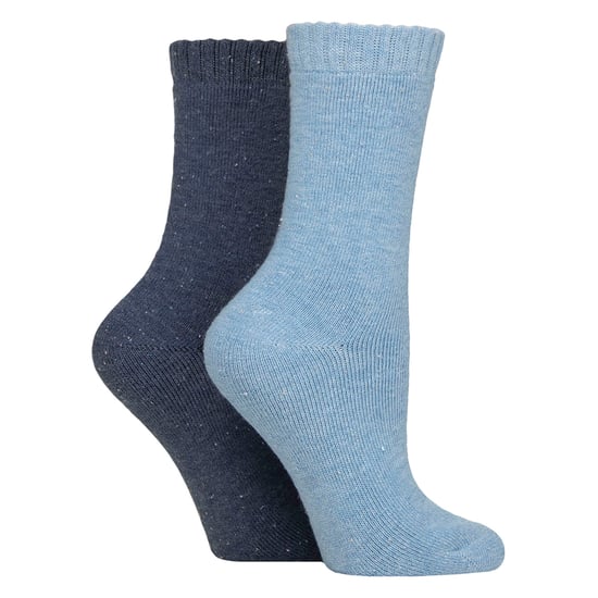 Calcetines Térmicos para Dama de 2 Pares | Calcetines de Senderismo de Mezcla de Lana Cálida con Acolchado Completo - Image 1