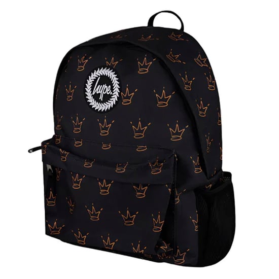 Mochila Unisex de Patrón de Corona de Rey Negra con Correas Acolchadas | Bolsa de Viaje Escolar - Image 3