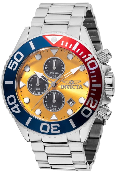 Invicta Grand Diver 48585 Reloj de Hombre - Movimiento de Cuarzo - Acero Inoxidable con Esfera Amarilla - 52 mm - Image 1