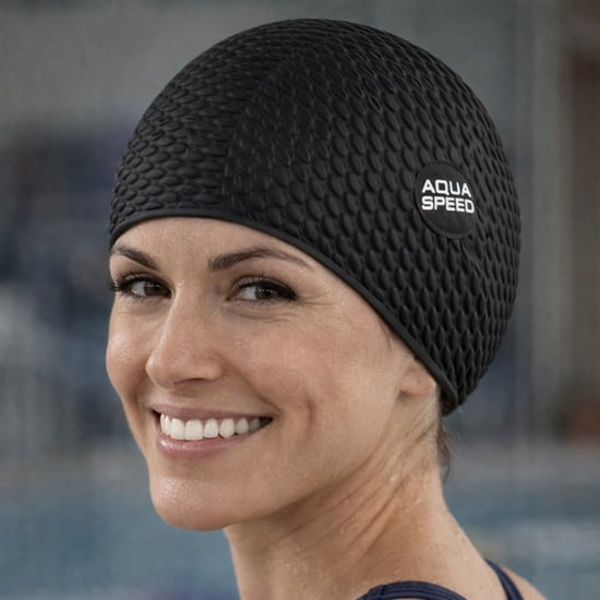 Gorro de natación bombástico para damas | Gorro de látex suave y cómodo para pelo largo - Image 3