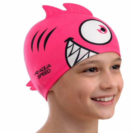 Gorro de Natación con Patrón de Piraña para Niños y Niñas | Gorro de Silicona 3D con Ajuste Fácil - Image 3