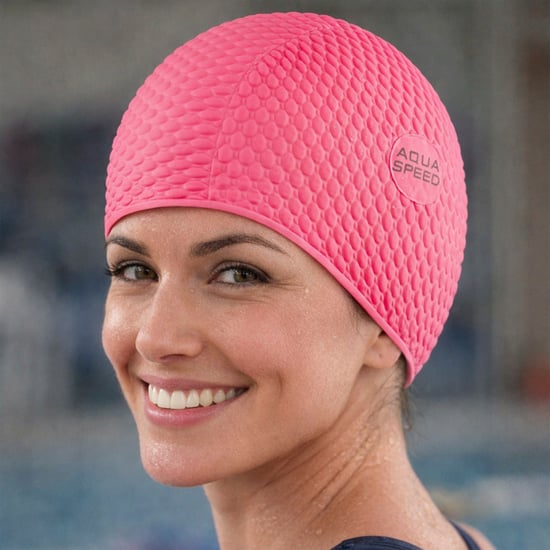 Gorro de baño bombástico para mujeres | Gorro cómodo de látex suave para cabello largo - Image 3