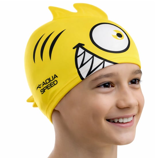 Gorra de Baño para Niños y Niñas con Diseño de Piraña | Gorra de Natación de Silicona 3D Impresa, Fácil de Ajustar - Image 3