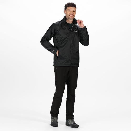 Regatta Mens Lyle IV Waterproof Hooded Jacket (Black) - Image 3