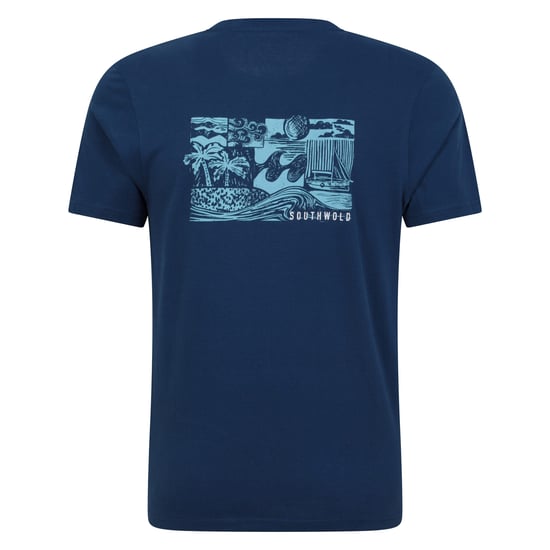 Mountain Warehouse Mens Southwold Back Print Organic T-Shirt (Dark Blue) - Image 2