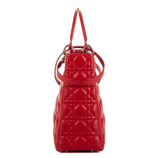 Christian Dior Lady Dior Large en Rojo Cuero de ternero - Image 5