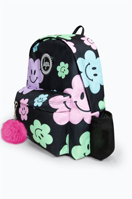 Mochila Negra Happy Flower de Hype Iconic para Niñas - Image 4