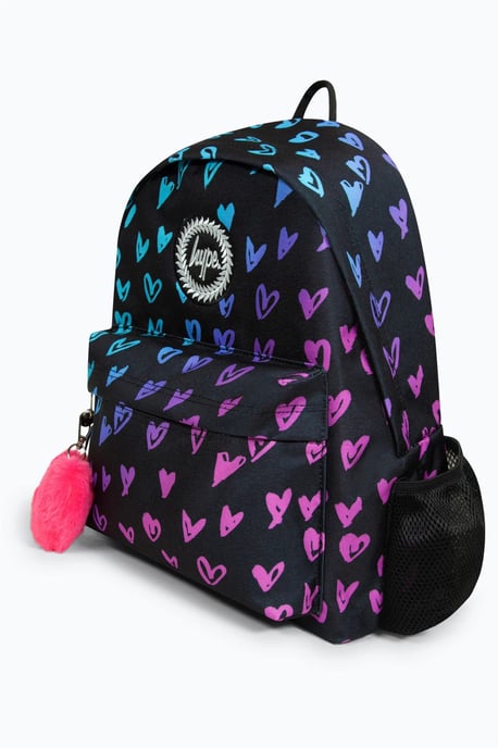 Mochila Hype Iconic de Niña con Corazones Garabateados Negros - Image 4