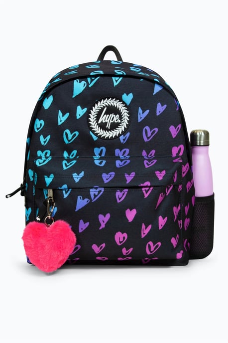 Mochila Hype Iconic de Niña con Corazones Garabateados Negros - Image 5