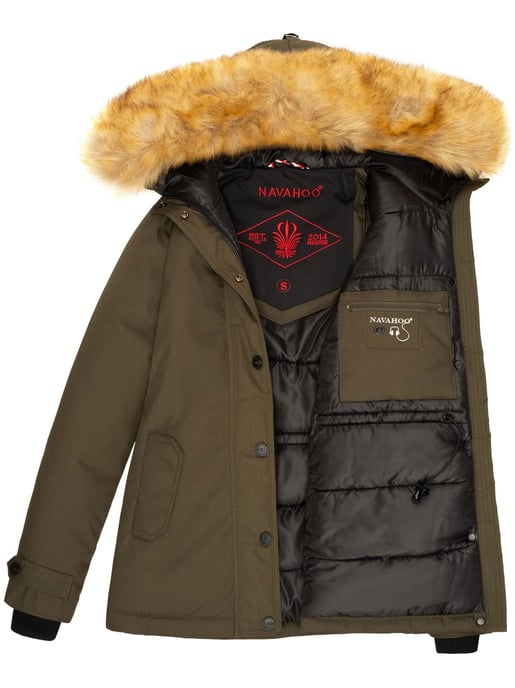 Navahoo Abrigo de Invierno Mujer Laura – Cálido, Elegante & Con Cuello de Pelo Desmontable - Image 6