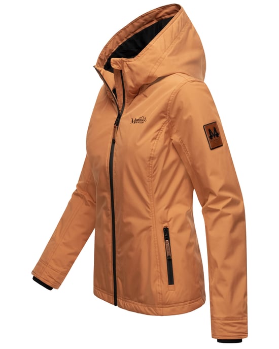 Marikoo Chaqueta ligera entretiempo mujer resistente al agua y al viento con capucha rusty cinnamon - Image 3